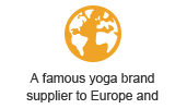 a famous yoga brand supplier to Europe and America